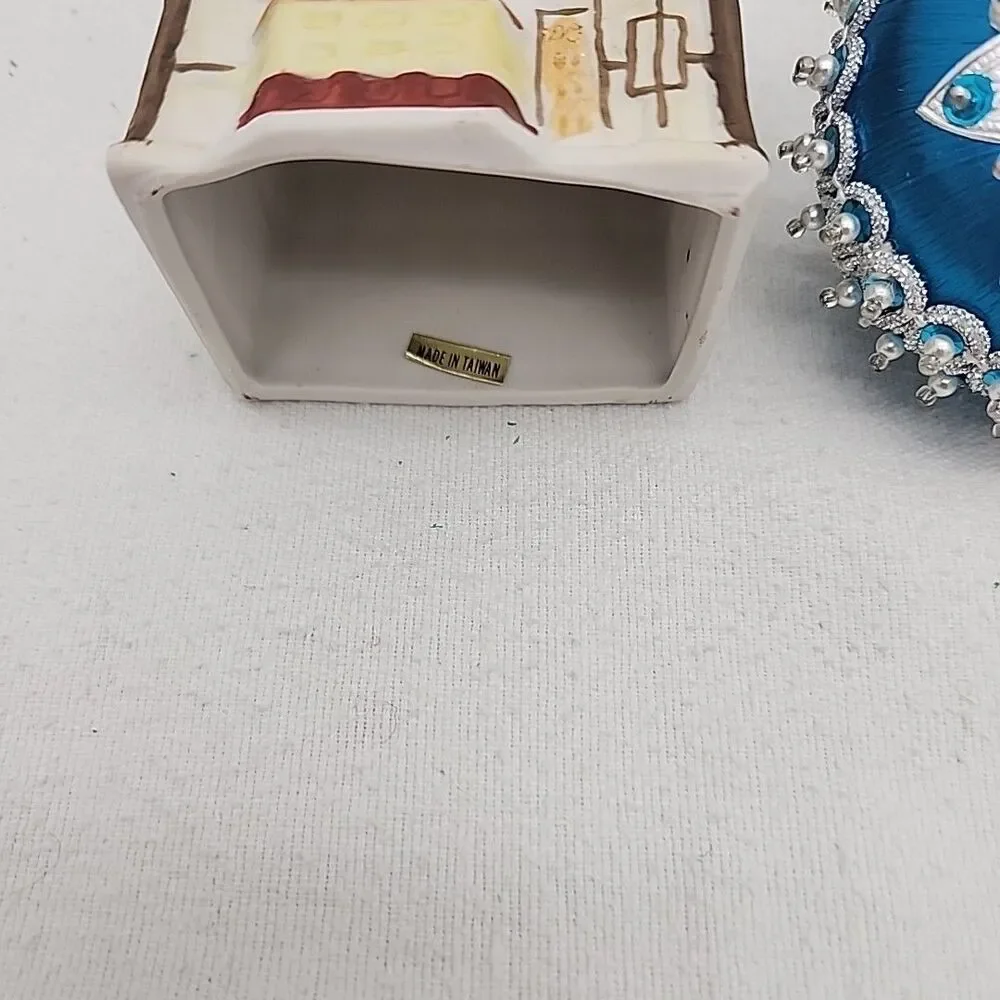 Shiny Bright, West Germany, Usa Made ornament cracked